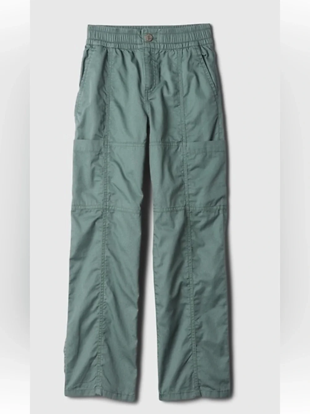 GAP Kids Seamed Pull-On Parachute Cargo Pants Size: M(8) District Green